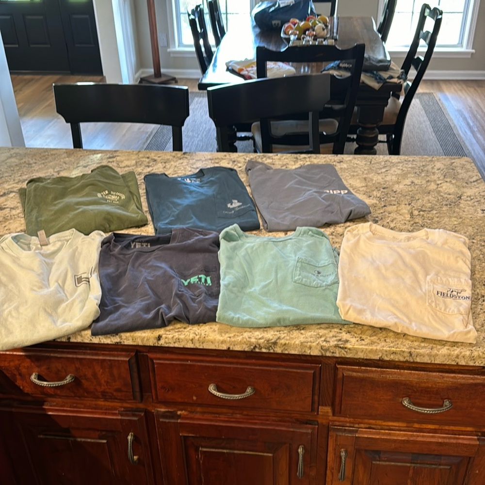 6 Outdoors SS tshirts and 1 LS tshirt